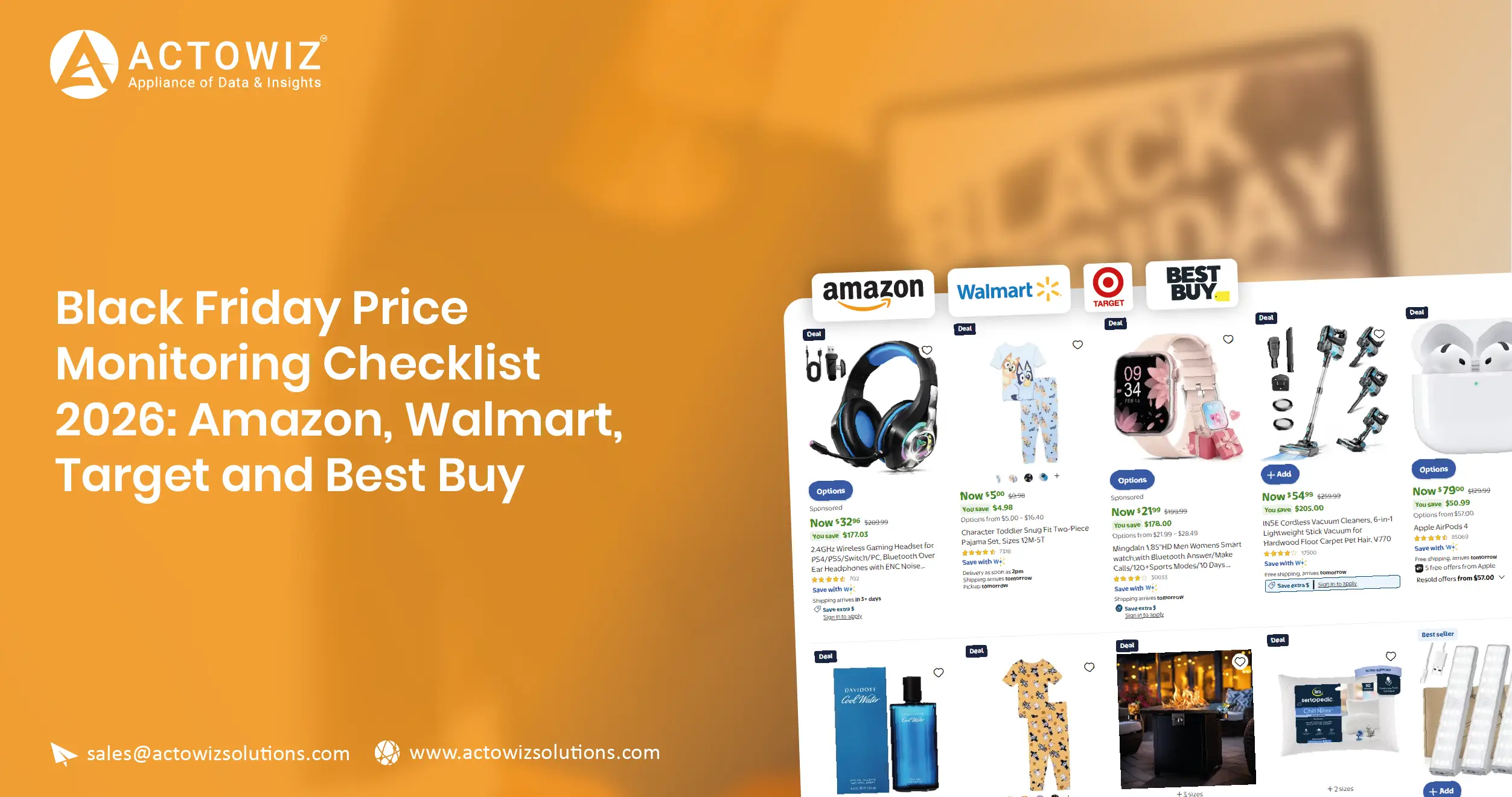 Black Friday price monitoring checklist for Amazon, Walmart, Target and Best Buy from T-30 to post-event